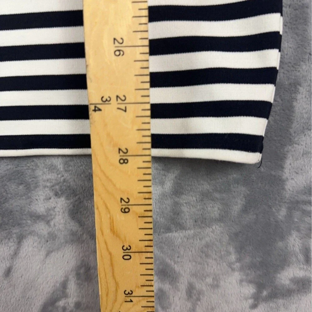 SUGAR + LIPS Dress Women’s Size XS Black White Striped Bell Sleeve Bodycon